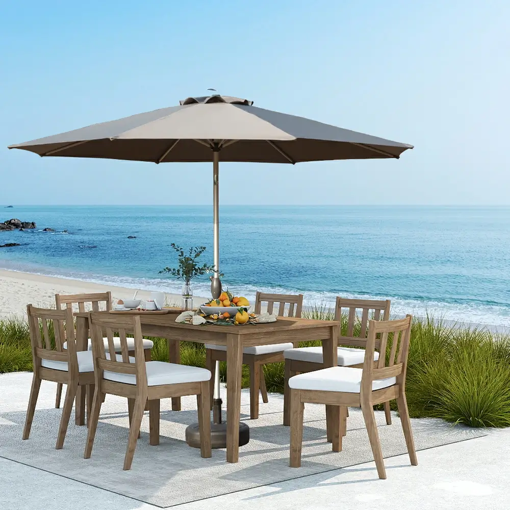 Patio Umbrella - Aluminum Round Market Umbrella - Image 22