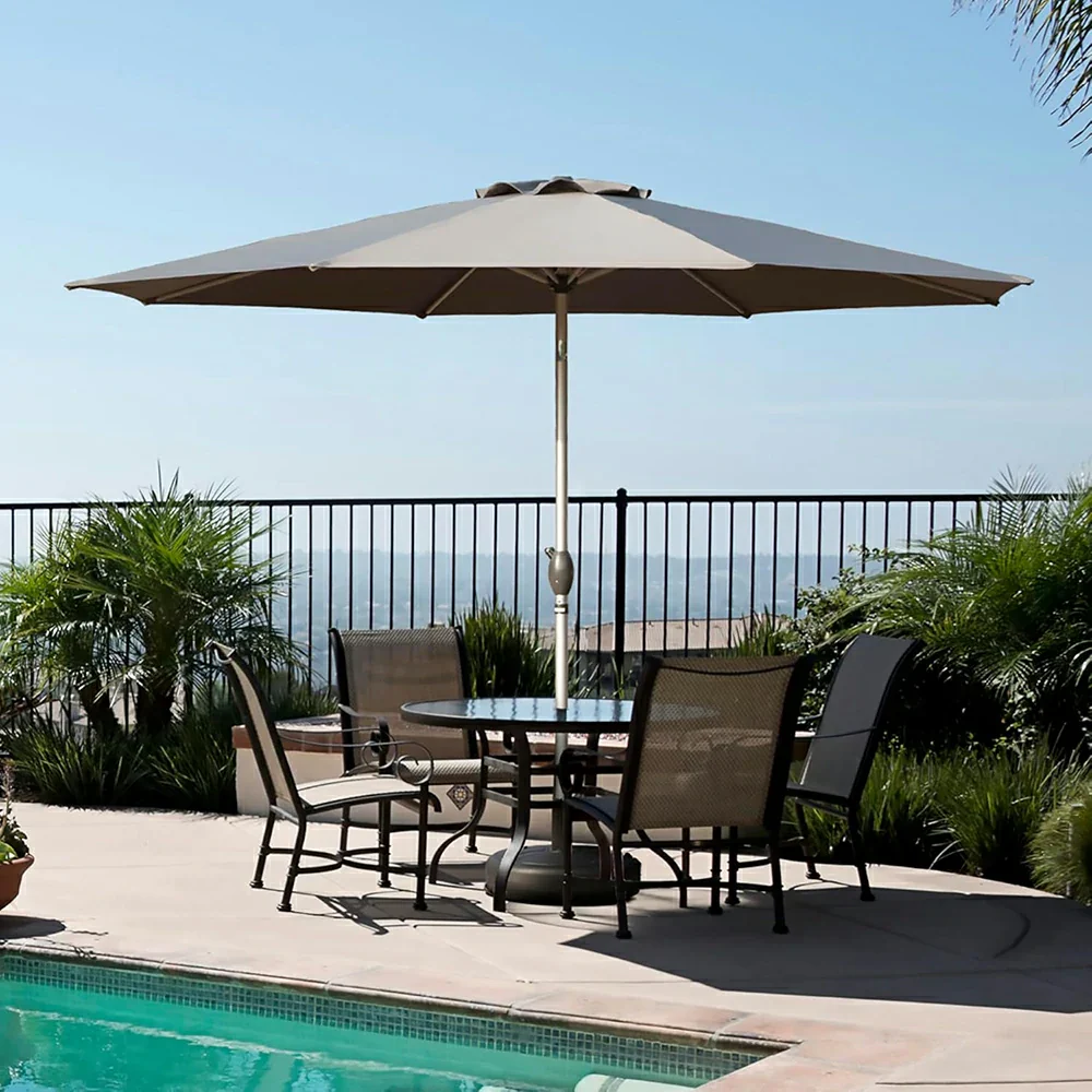 Patio Umbrella - Aluminum Round Market Umbrella - Image 28