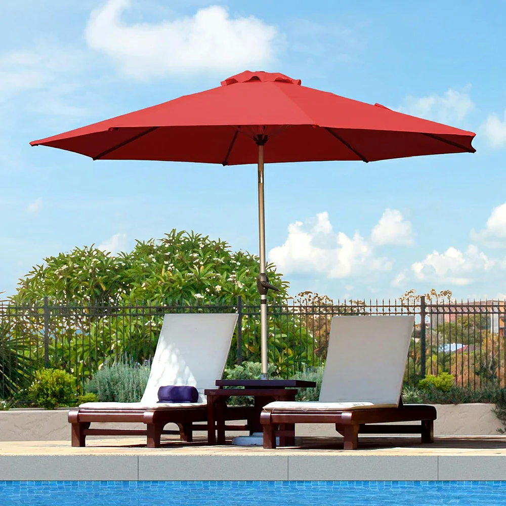 Patio Umbrella - Aluminum Round Market Umbrella - Image 60