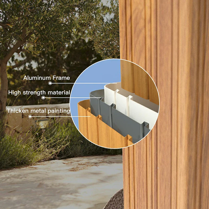 Polycarbonate Hardtop Gazebo Wood-looking - Image 21