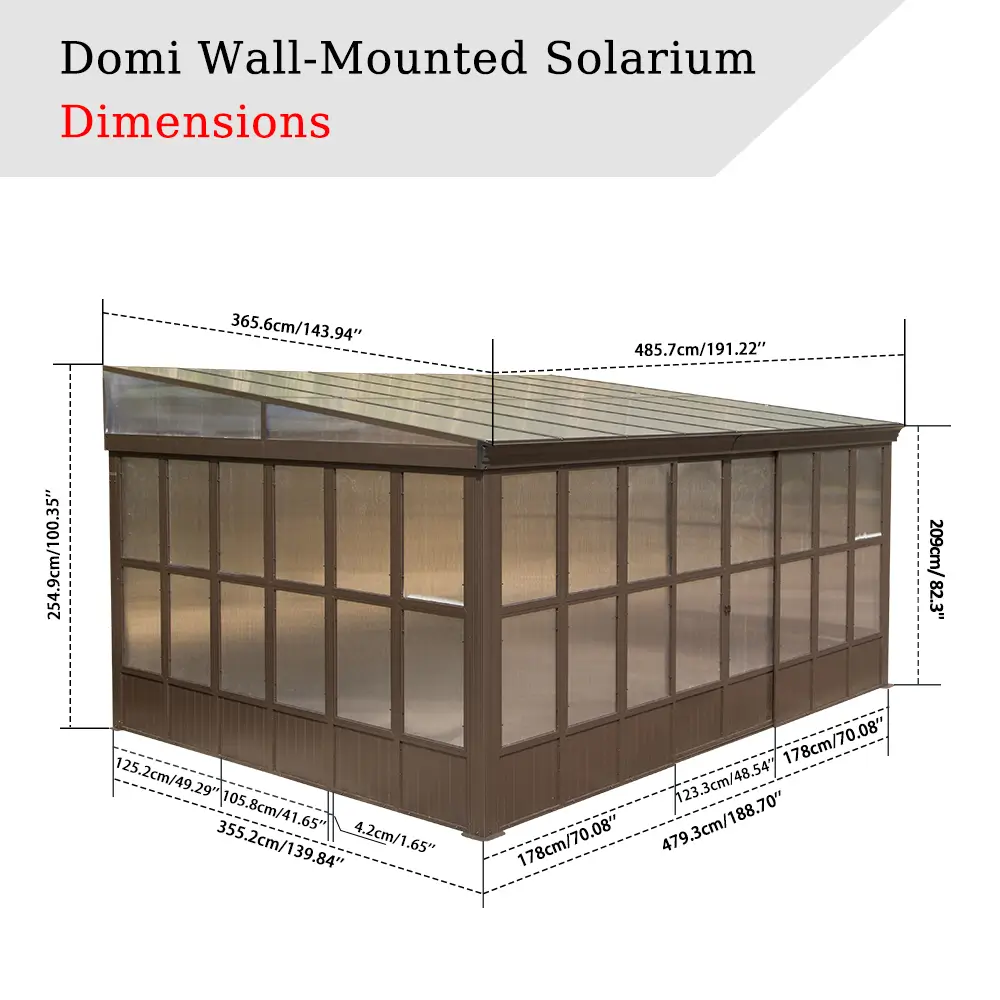 Polycarbonate Wall Mounted Sunroom - Image 14