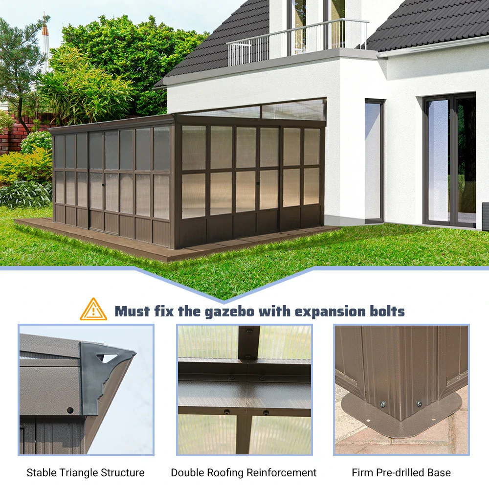 Polycarbonate Wall Mounted Sunroom - Image 18