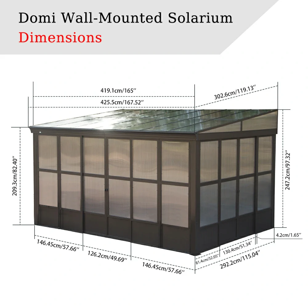 Polycarbonate Wall Mounted Sunroom - Image 3