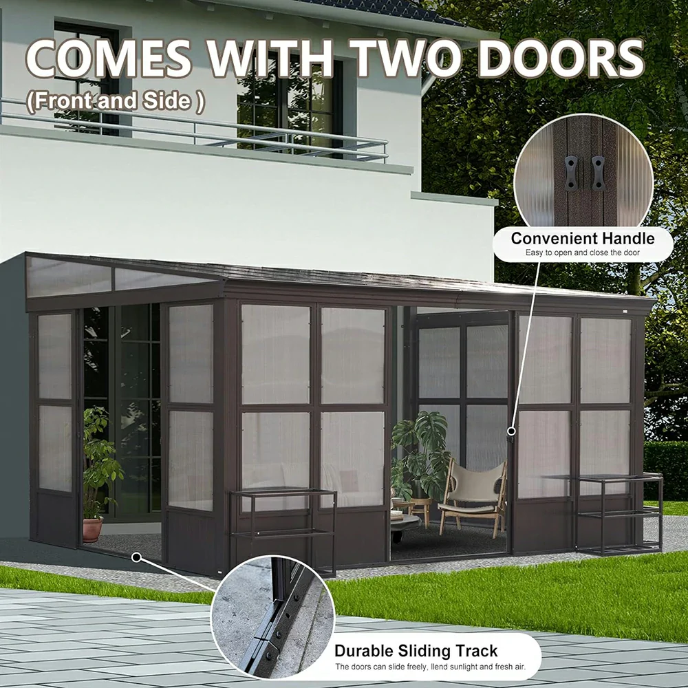 Polycarbonate Wall Mounted Sunroom - Image 33