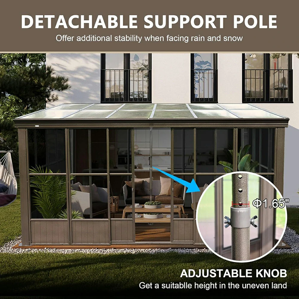 Polycarbonate Wall Mounted Sunroom - Image 35