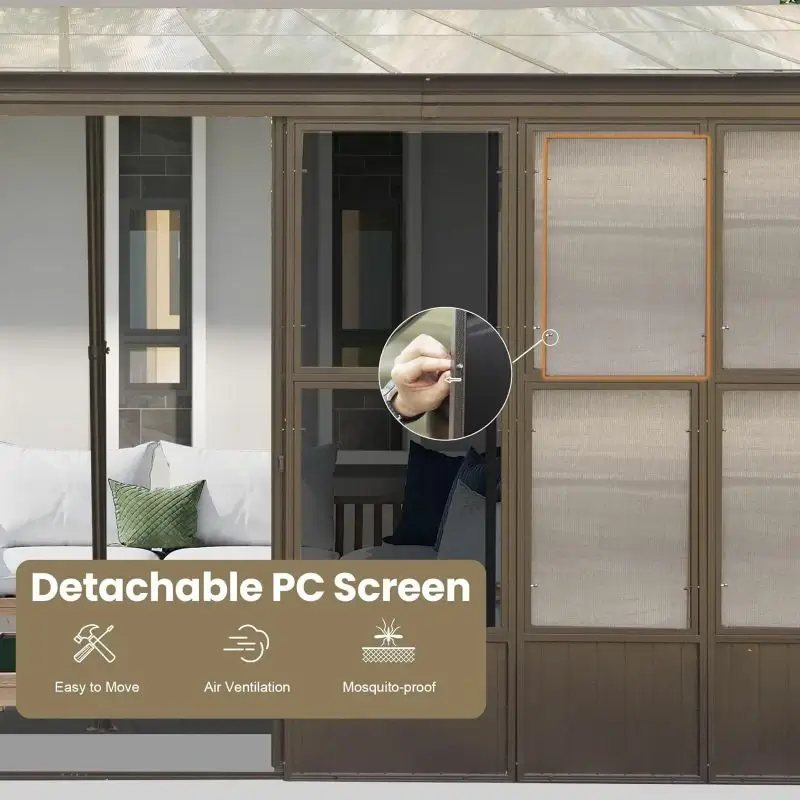 Polycarbonate Wall Mounted Sunroom - Image 41
