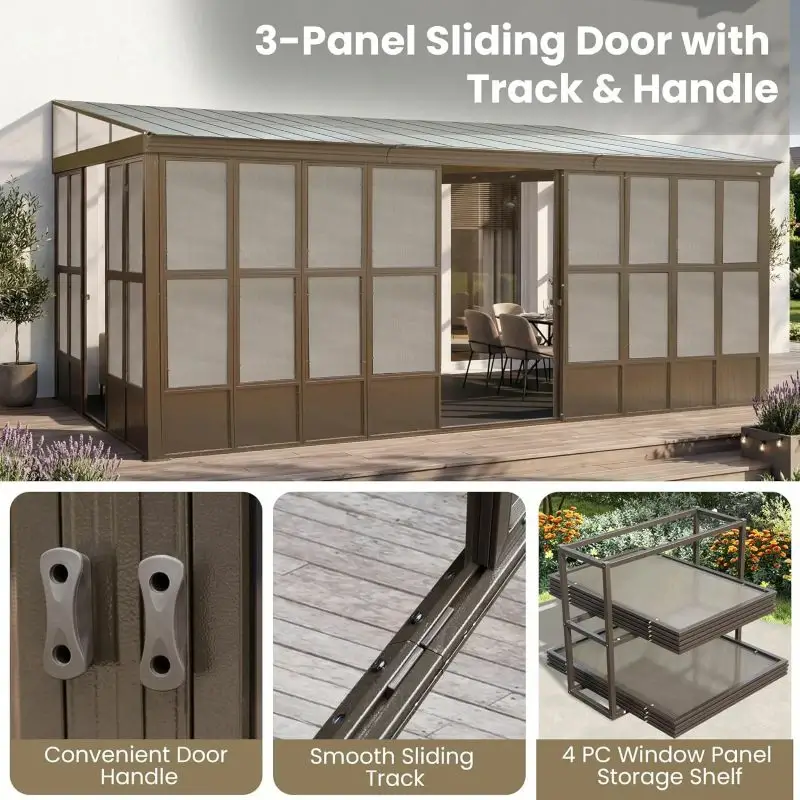 Polycarbonate Wall Mounted Sunroom - Image 43