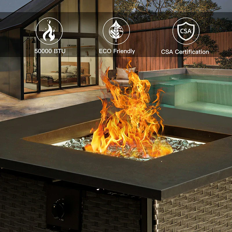 Propane Fire Pit Square Table - Image 10
