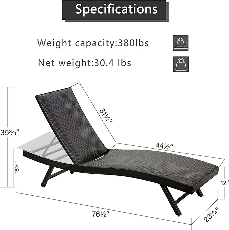 Rattan Chaise Lounge - Image 13