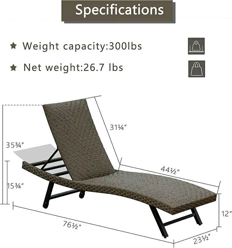 Rattan Chaise Lounge - Image 7