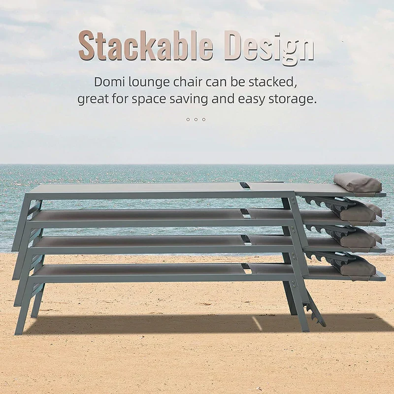Sunbathing Aluminum Chaise Lounge Set of 3 - Image 17