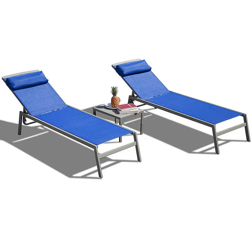 Sunbathing Aluminum Chaise Lounge Set of 3 - Image 7