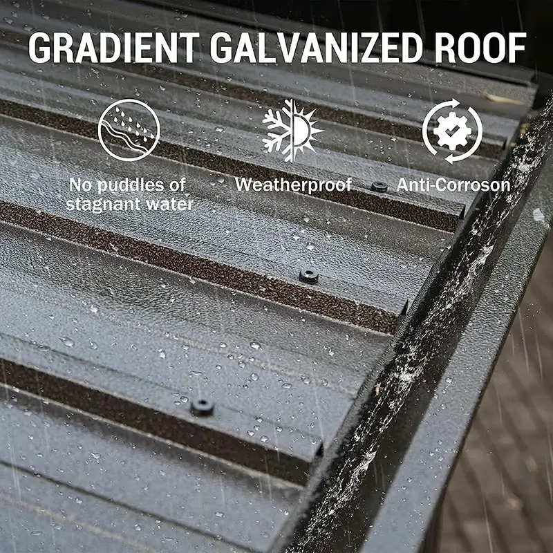 Wall-Mounted Hardtop Gazebo with Drainage Gutters - Image 13