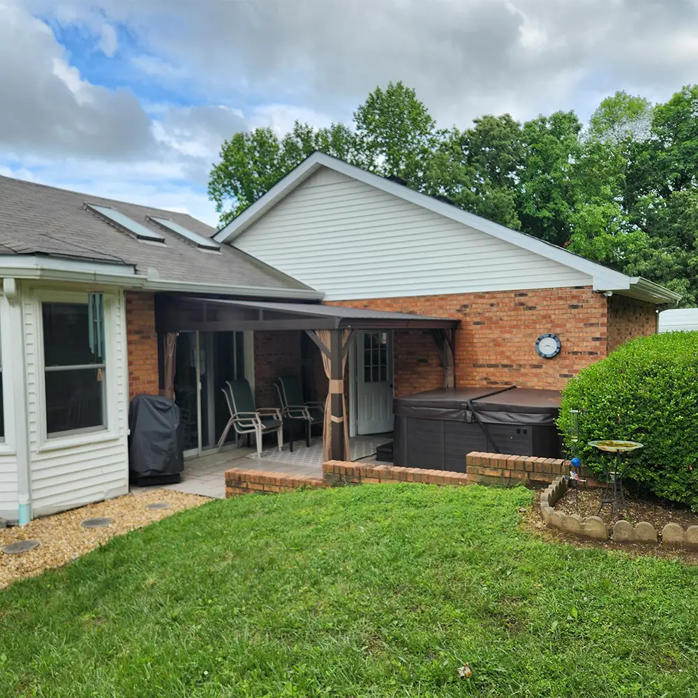 Wall-Mounted Hardtop Gazebo with Drainage Gutters - Image 25