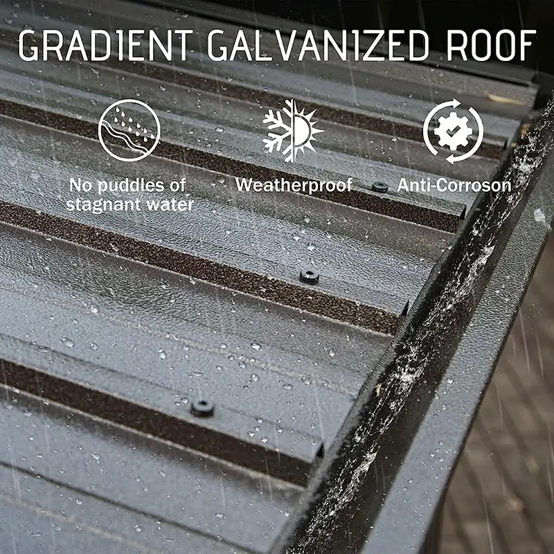 Wall-Mounted Hardtop Gazebo with Drainage Gutters - Image 5