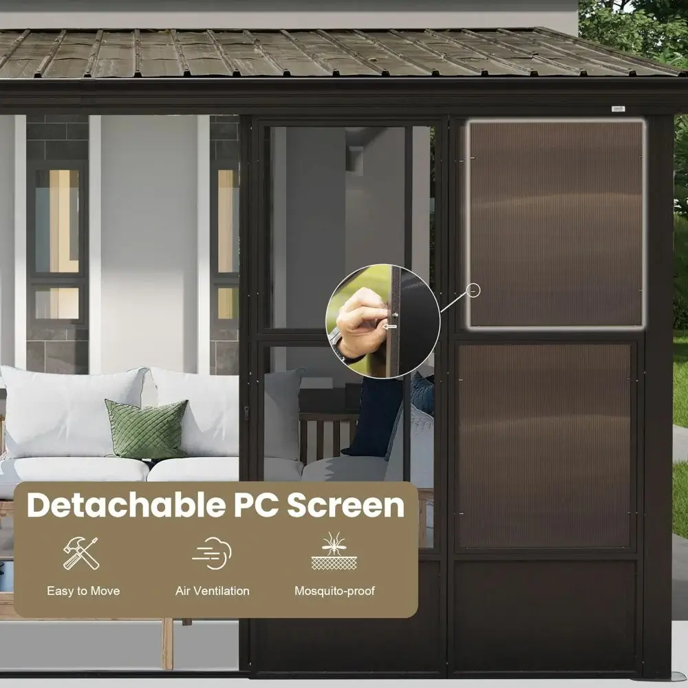 Wall Mounted Sunroom with Side Door - Image 13