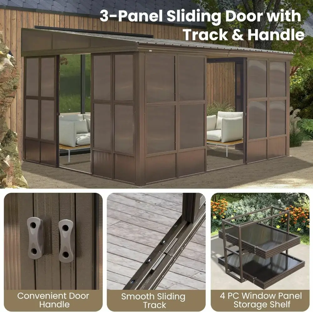 Wall Mounted Sunroom with Side Door - Image 14