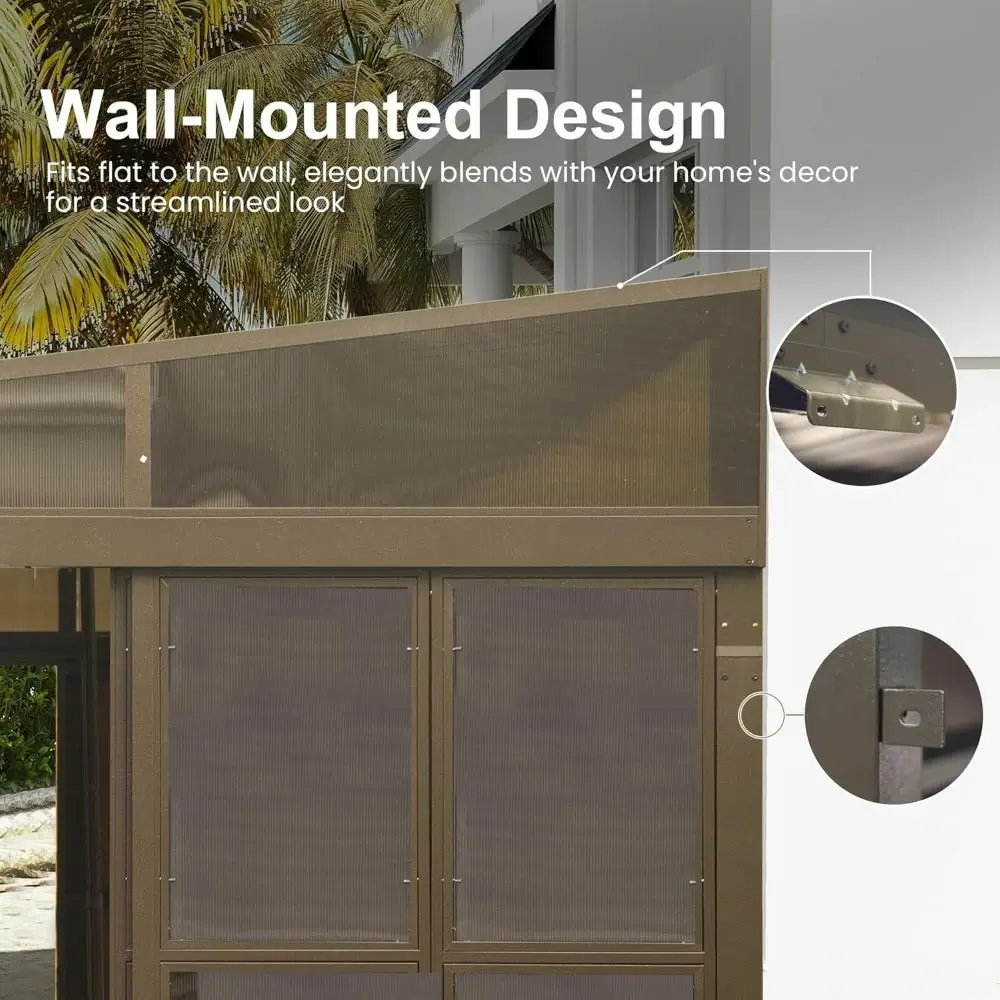Wall Mounted Sunroom with Side Door - Image 16