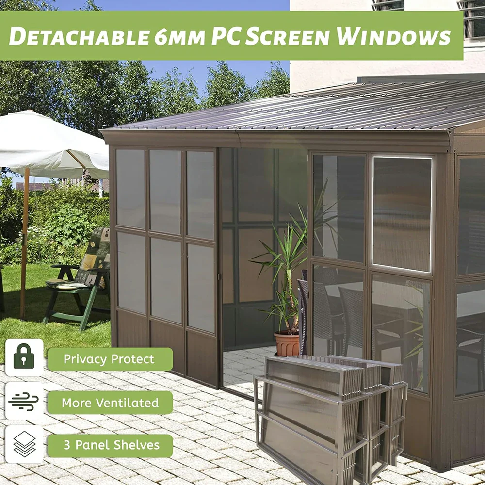 Wall Mounted Sunroom with Side Door - Image 19
