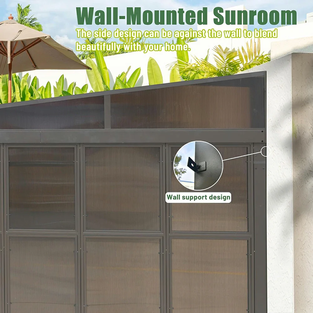Wall Mounted Sunroom with Side Door - Image 23