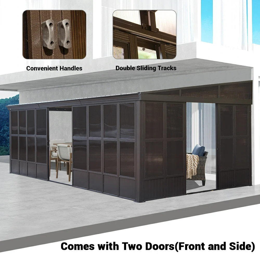 Wall Mounted Sunroom with Side Door - Image 35