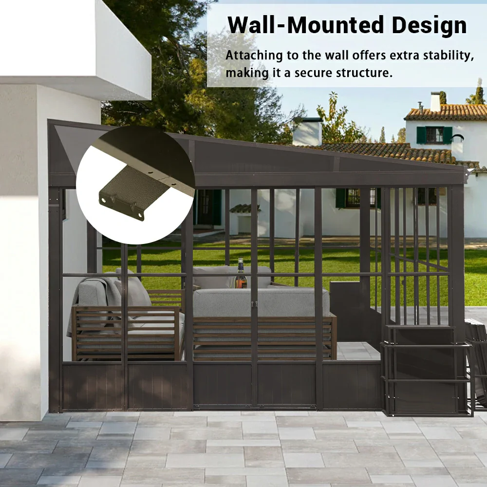 Wall Mounted Sunroom with Side Door - Image 41