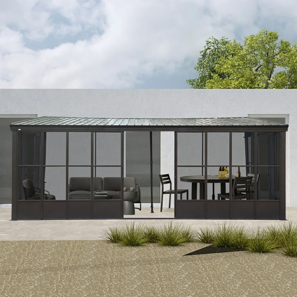 Wall Mounted Sunroom with Side Door - Image 42