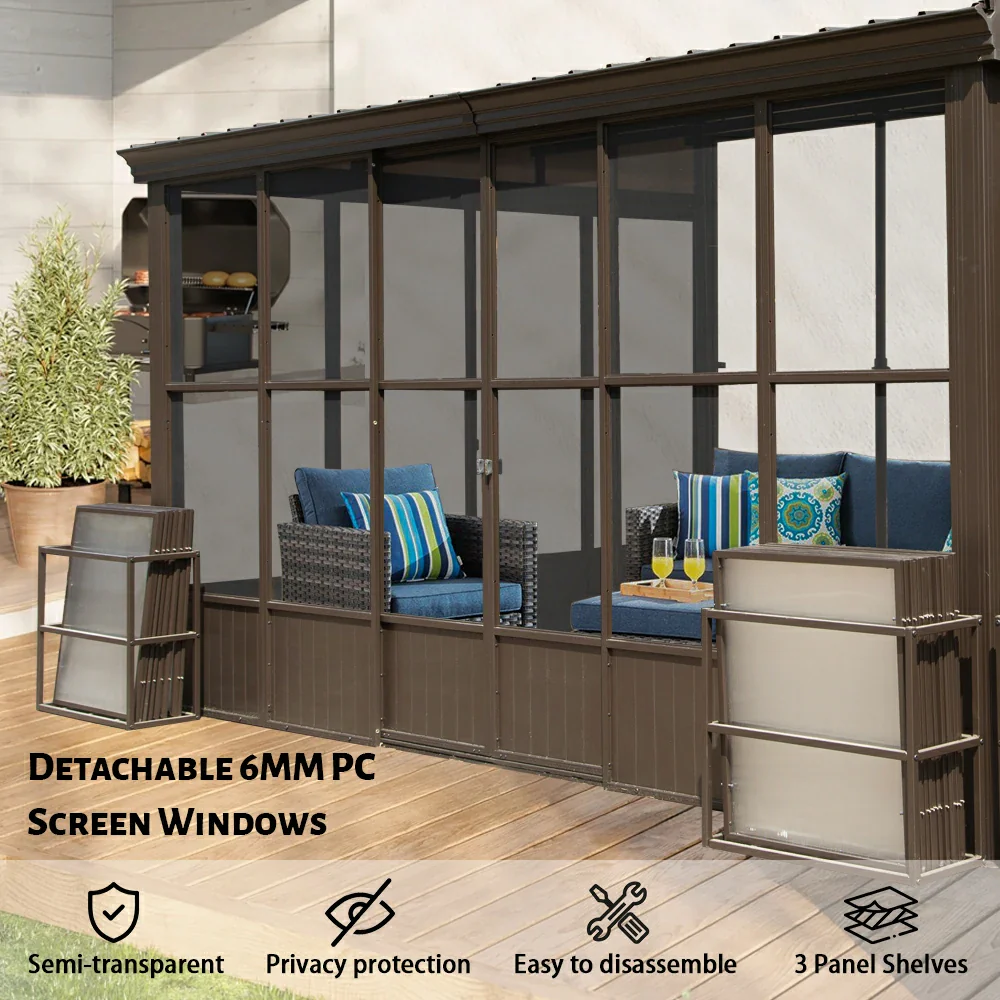 Wall Mounted Sunroom with Side Door - Image 45