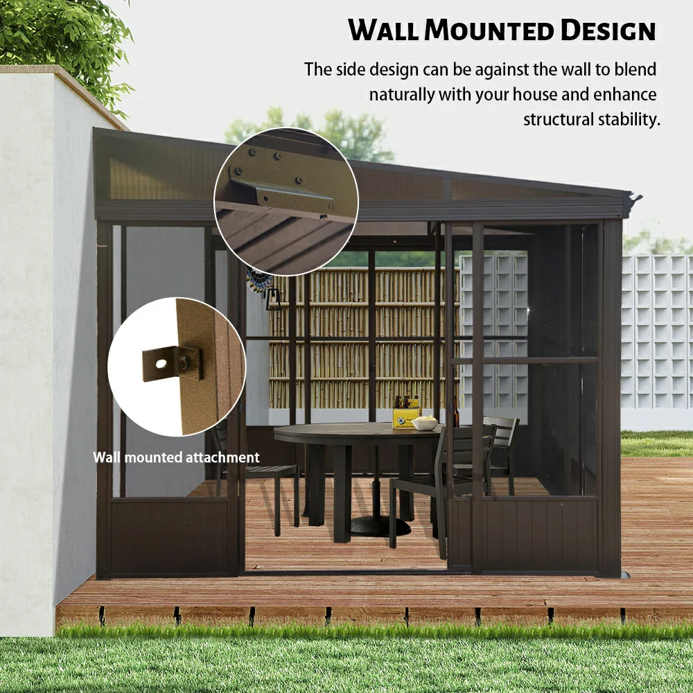 Wall Mounted Sunroom with Side Door - Image 49