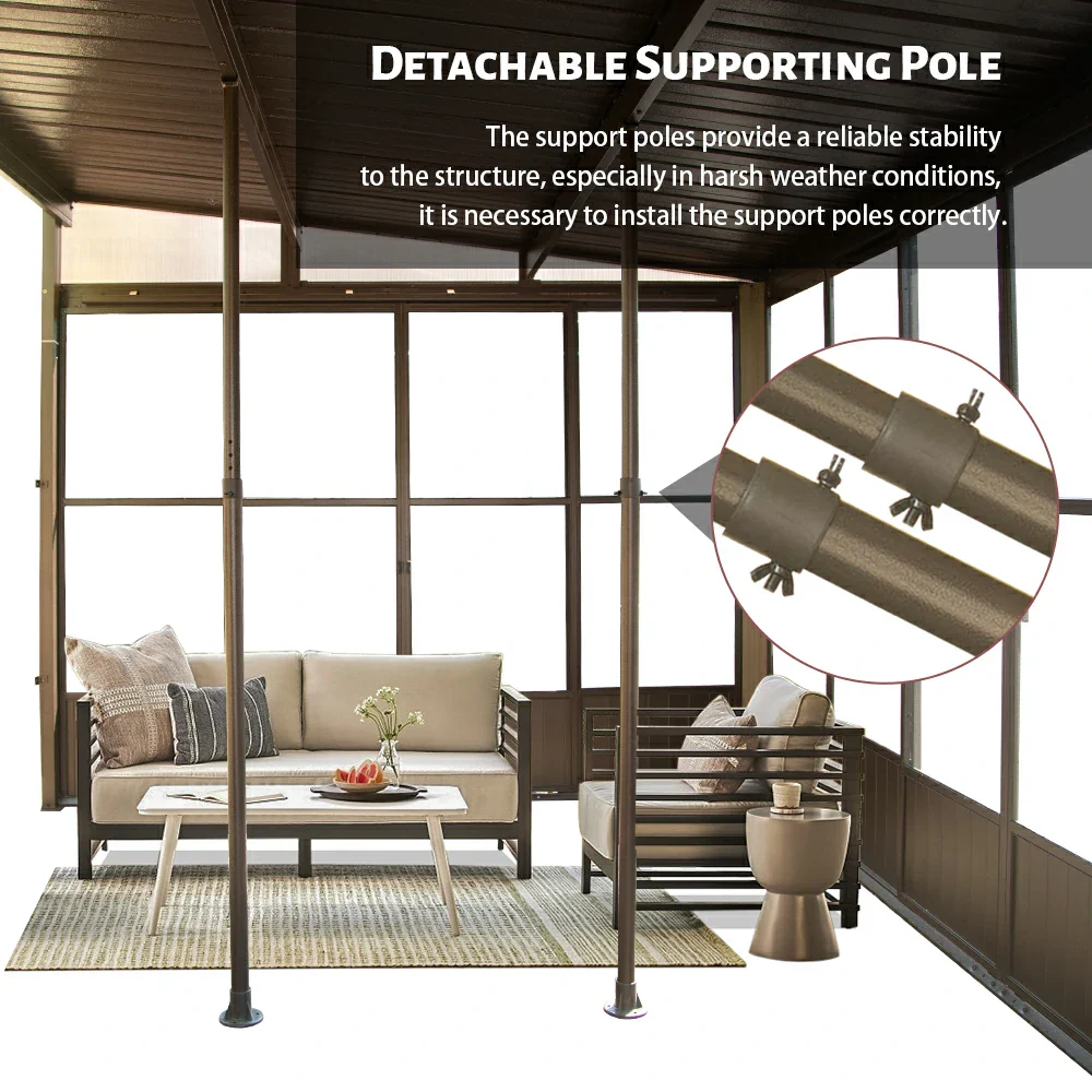 Wall Mounted Sunroom with Side Door - Image 50