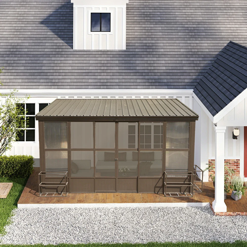 Wall Mounted Sunroom with Side Door - Image 51
